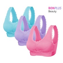 PACK 3 SUTIÃS BONPLUS BRA SOFT TOUCH COMFORT