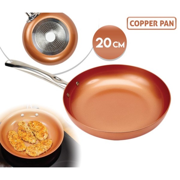 PANELA DE FRITADA 20 CM DE COBRE, apenas 16.90 EUR