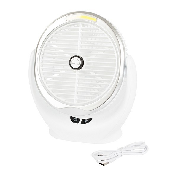 ? VENTILADOR DE MESA SEM FIO COM LUZ DE LED, anunciado