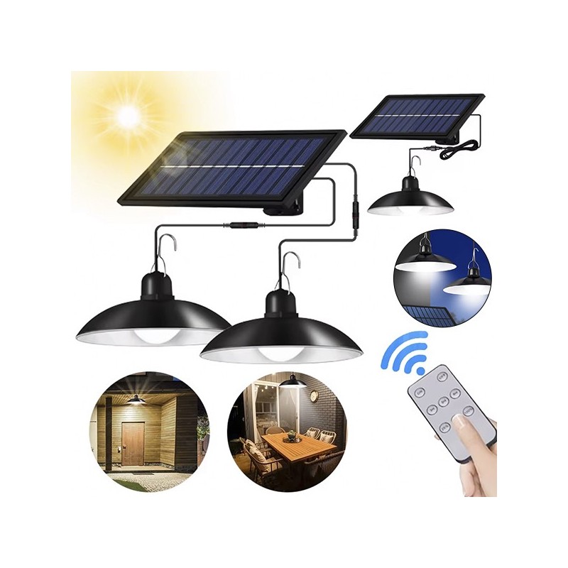 Kit Duas Lâmpadas Solares Penduradas Com Controle Remoto, apenas 29.90 EUR. Frete GRÁTIS 24/48H. ¡Compra o JA!