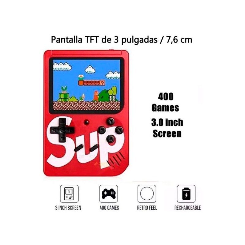 CONSOLA PORTÁTIL 400 JOGOS, apenas 34.90 EUR. Frete GRÁTIS 24/48H. ¡Compra o JA!