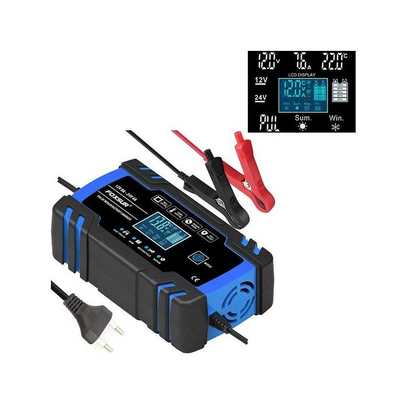 CARREGADOR AUTOMÁTICO DE 12V E 24V PARA CARRO COM FUNÇÃO DE REPARAÇÃO DE BATERIA, apenas 39.90 EUR. Frete GRÁTIS 24/48H. ¡Compra