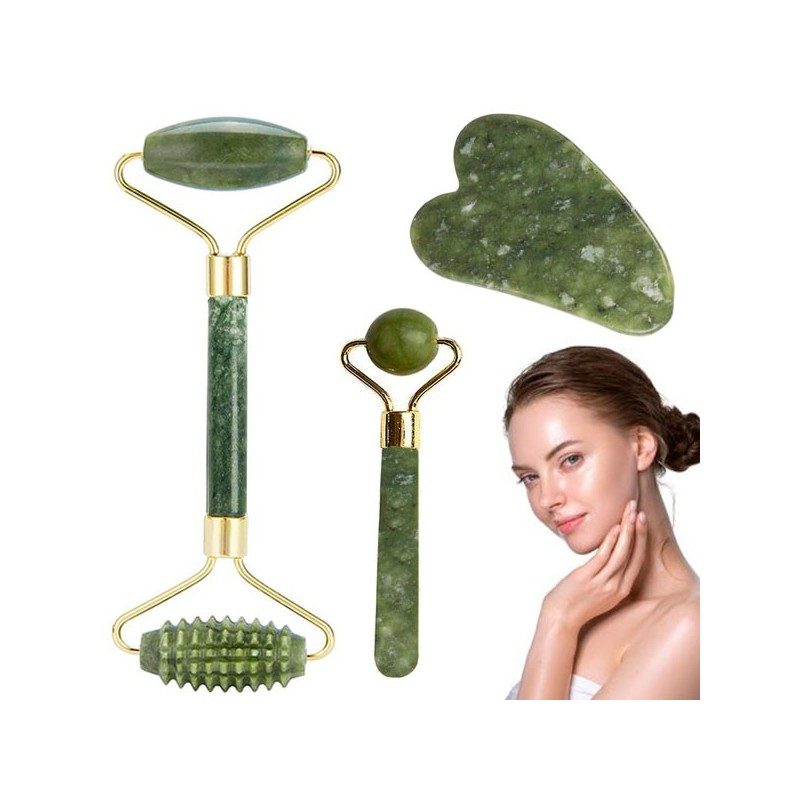 Conjunto De Rollos Faciais E Gua Sha De Jade, apenas 14.90 EUR. Frete GRÁTIS 24/48H. ¡Compra o JA!