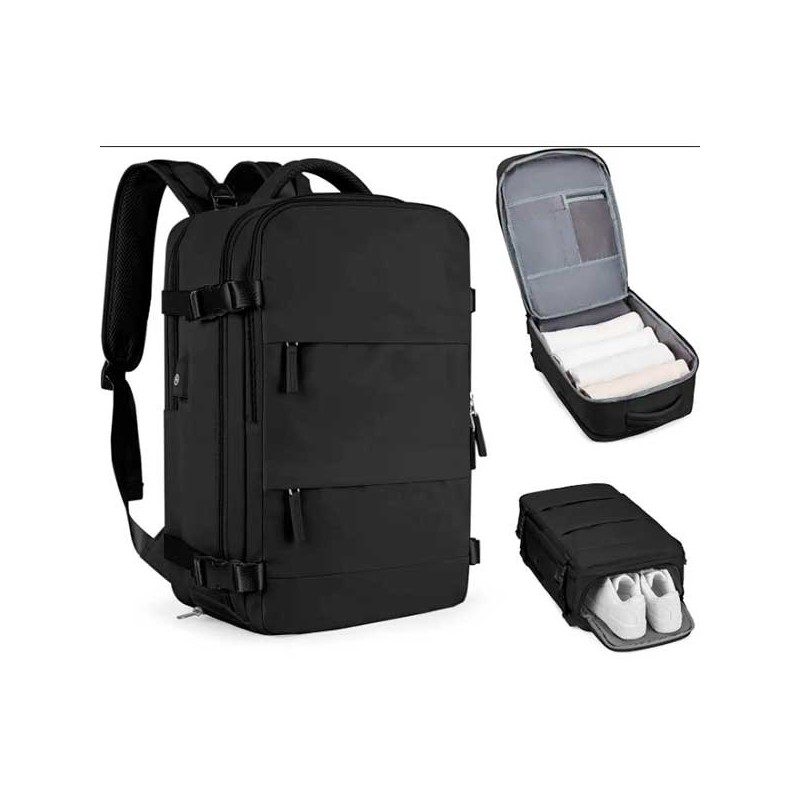 Mochila Cabina De Avião 40X20X25 Com Bolso Anti-Furto, Compartimento Para Sapatos E Repelente À Água, apenas 24.90 EUR. Frete GR