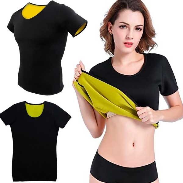 CAMISETA FITNESS DE NEOPRENO DE MARGA CORTA EFECTO SAUNA CAMISETA FITNESS DE NEOPRENO DE MARGA CORTA EFECTO SAUNA