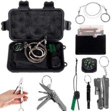 KIT DE SUPERVIVÊNCIA 7 EM 1 COM ESTOJO, apenas 24.90 EUR. Frete GRÁTIS 24/48H. ¡Compra o JA!