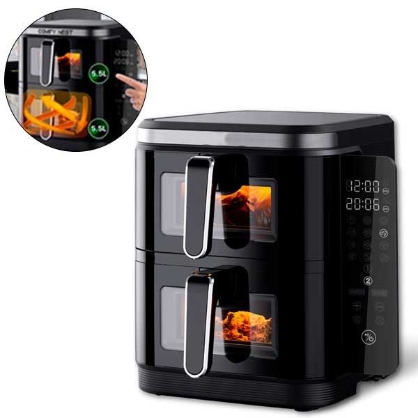 FREIDORA DE AR DUPLA 11 L COM PAINEL LATERAL E 2800W, apenas 139.90 EUR. Frete GRÁTIS 24/48H. ¡Compra o JA! FREIDORA DE AR DUPLA 11 L COM PAINEL LATERAL E 2800W, apenas 139.90 EUR. Frete GRÁTIS 24/48H. ¡Compra o JA!