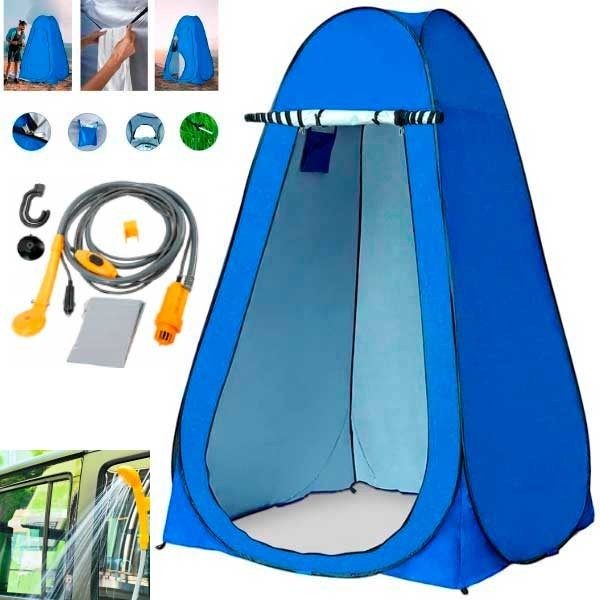 Tenda de Camping com Troca de Roupa e Chuveiro Incorporado Tenda de Camping com Troca de Roupa e Chuveiro Incorporado