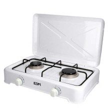 HORNILLO DE GAS DOBLE COM TAMPA BRANCA 4400 W 55 X 7 X 32 CM, apenas 54.90 EUR. Frete GRÁTIS 24/48H. ¡Compra o JA!
