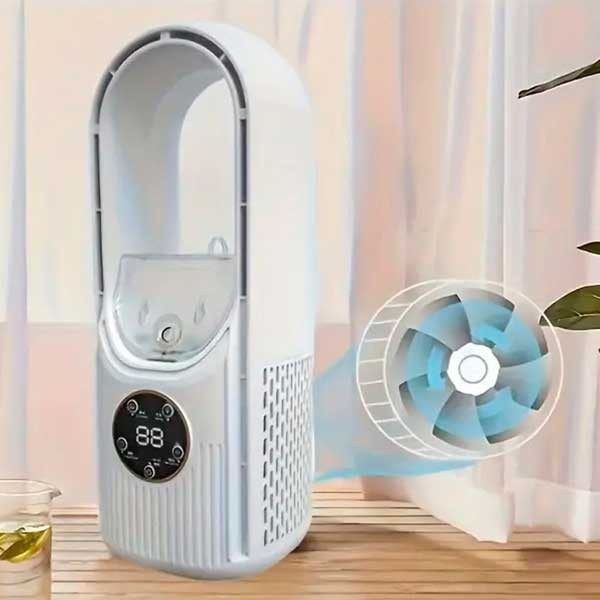 VENTILADOR DE COLUMNA SEM ASPAS COM HUMIDIFICADOR SILENCIOSO, apenas 24.90 EUR. Frete GRÁTIS 24/48H. ¡Compra o JA!
