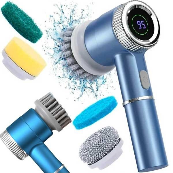 ESCOVA ELÉTRICA DE LIMPEZA SEM FIO 5 EM 1 COM TELA LCD, apenas 29.90 EUR. Frete GRÁTIS 24/48H. ¡Compra o JA!